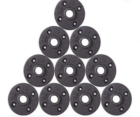 10 Pack 1/2 Inch Grey Malleable Cast Iron Floor Flange Seamless Pipe Fittings