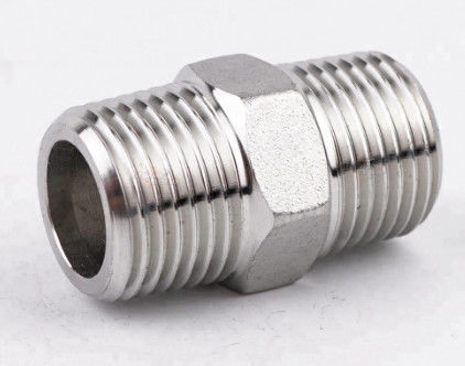 15000PSI 1/2" NPT Double Thread Stainless Steel Hex Nipple